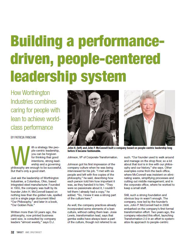 Building a performance-driven, people-centered leadership system