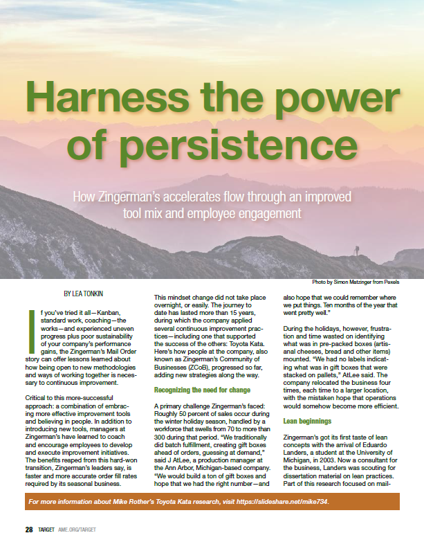 Harness the power of persistence - Target magazine
